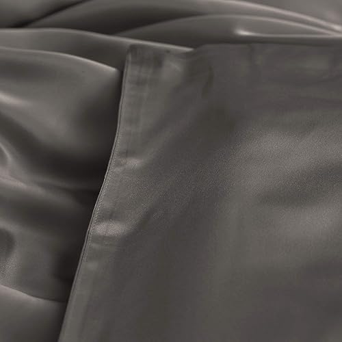 Miniatura 7 de THXSILK Lujosa funda de edredón de seda sin costuras, 25 Momme de seda de morera para edredón de plumón con cierre de cremallera (carbón, King)
