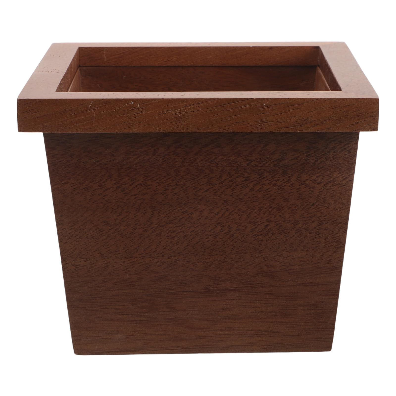 Lurrose Piccolo cestino da scrivania in legno con anello di pressione: mini cestino per rifiuti da scrivania, pattumiera per bagno, mobiletto e comodino del dormitorio