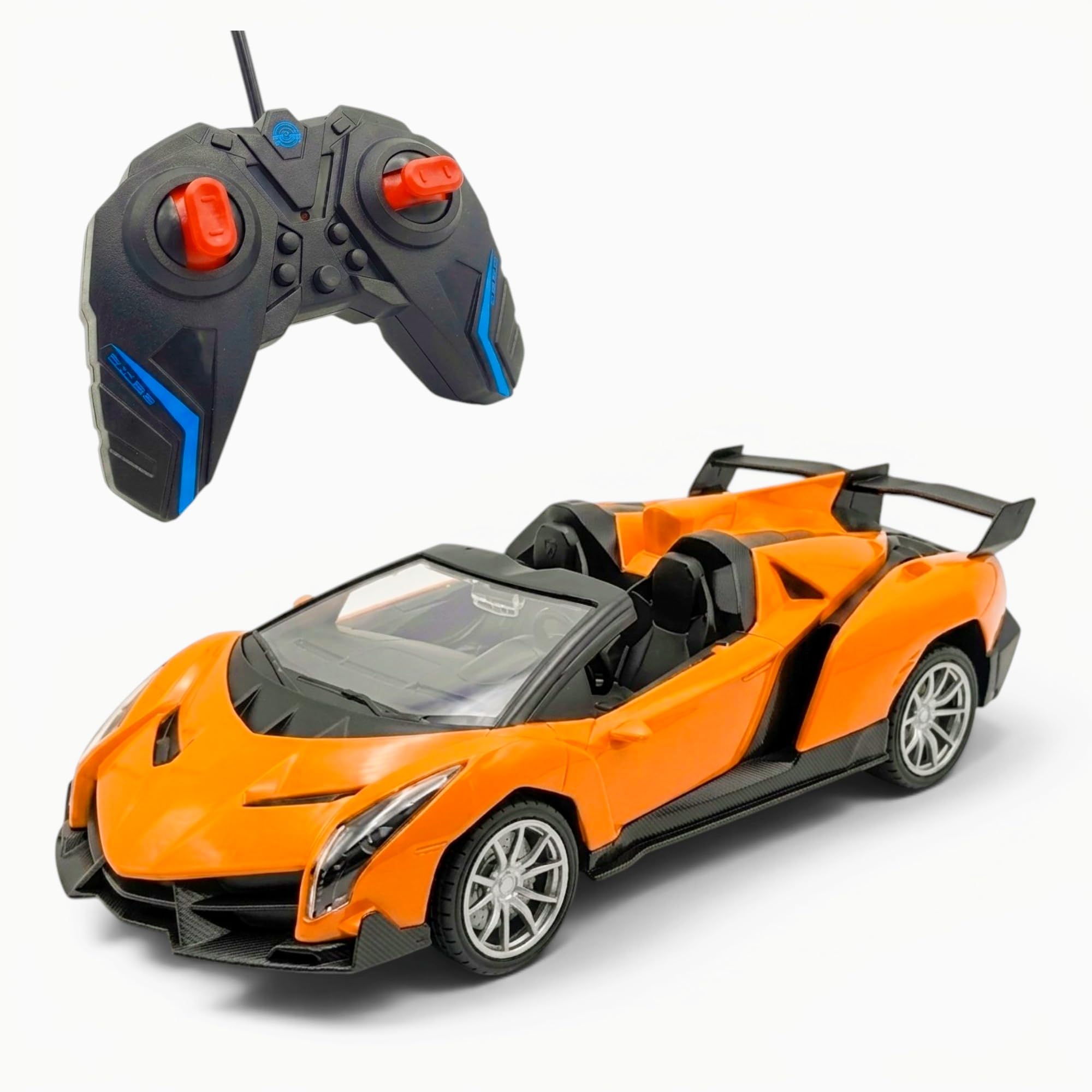 RC Super Car Toy for Kids | Remote Control Racing Car with Aerodynamic Design | 1:16 Scale | Orange Colour-image-39