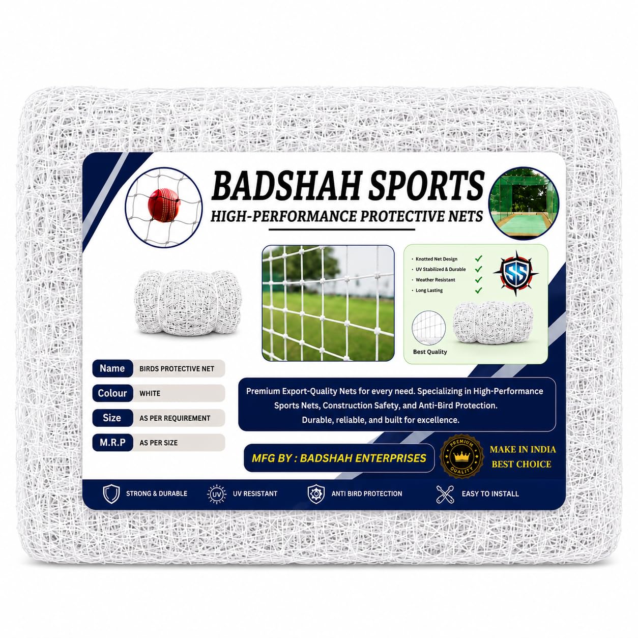 Bird Control Net for Balcony, Heavy Duty Weather Resistant Bird Protection Mesh for Balcony & Windows (White, 20Ft X 10Ft)-image-36