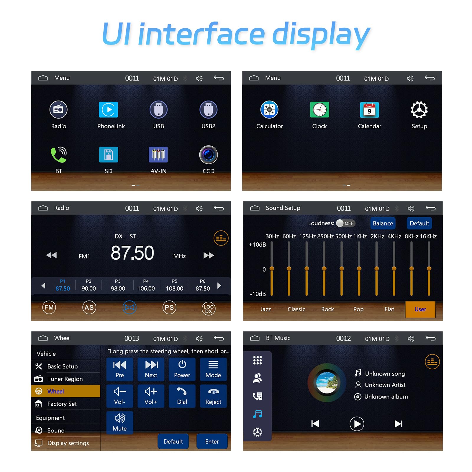 Hikity Radio de Coche 1 DIN Carplay y Android Auto, 4 Pulgadas Pantalla Táctil Estéreo de Coche con Bluetooth, Mirror Link, FM, Cámara Trasera