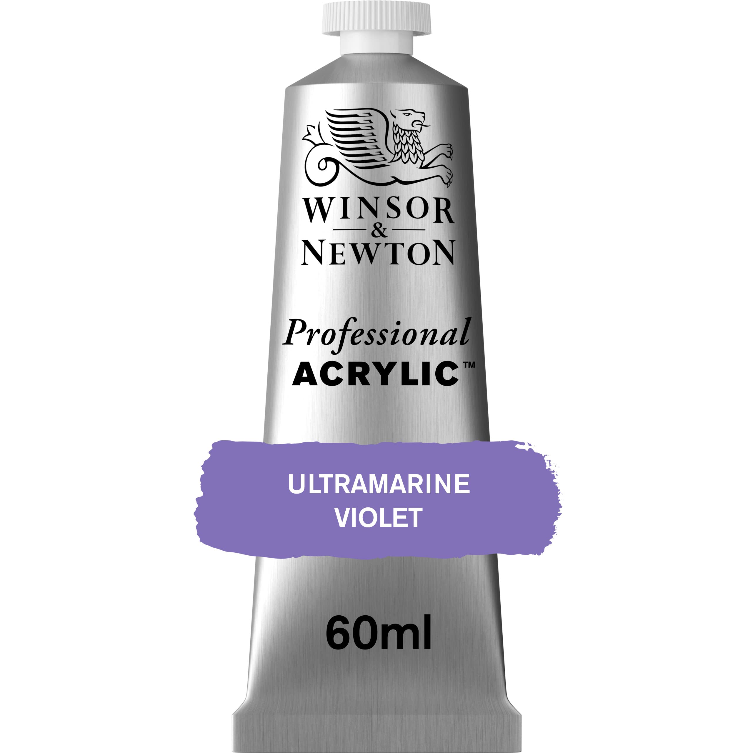 Winsor & Newton 2320672 Professional Acrylfarbe in Künstlerqualität, hohe Farbbrillanz & Deckkraft, Archivqualität, 60ml Tube - Ultramarin Violett