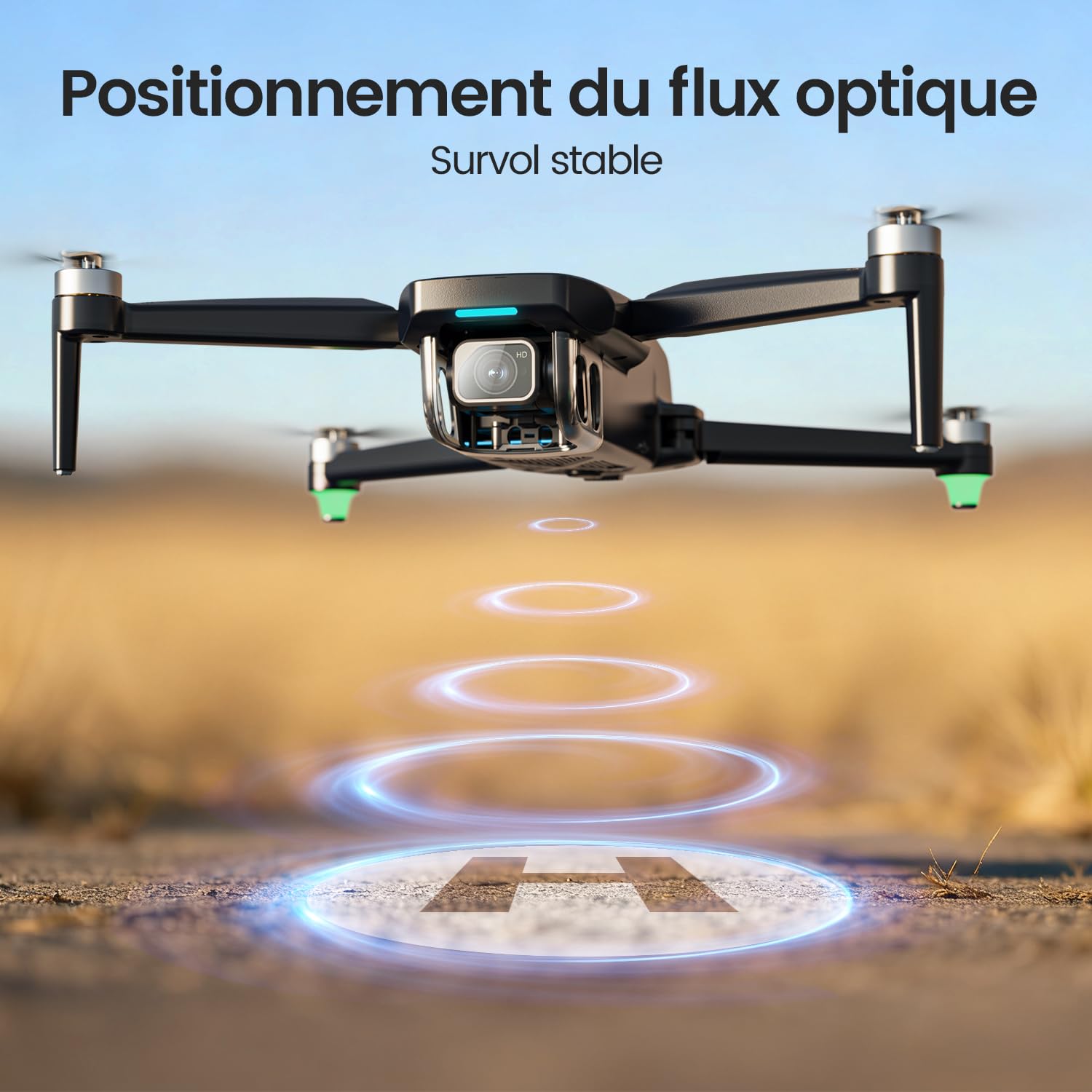 Holy Stone HS175G Drone GPS 8K EIS, Quadricoptère Pliable FPV pour Adultes Débutants, Moteur sans Balais, Suivez-Moi, Vol Circulaire, Maintien d'Altitude, Vol de 60 Minutes, Moins de 249g, C0