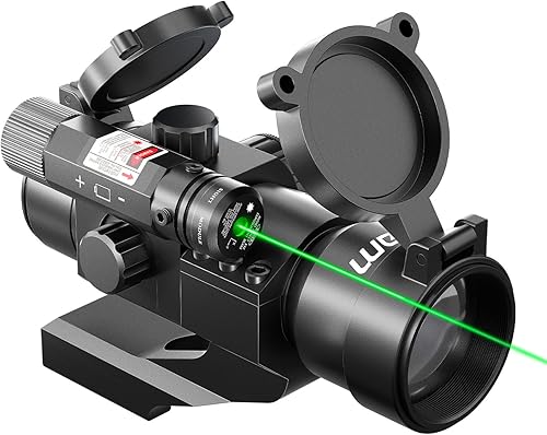 Hiram 1X30 4 MOA Green Red Dot Mira para Rifles con Láser, Picatinny Cantilever PEPR Mount