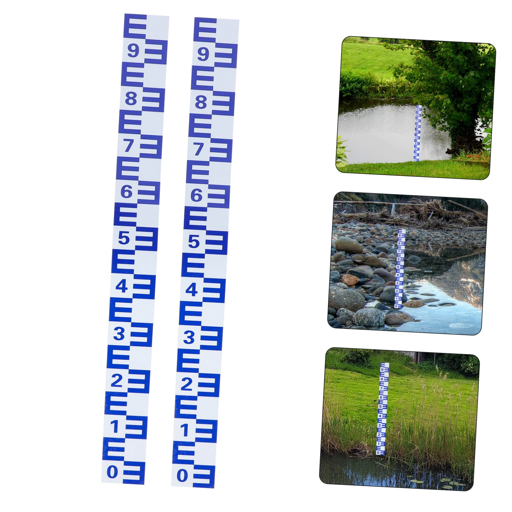 Alipis Échelle De Niveau D'eau Kit De Réparation De Bâche Indicateur De Niveau D'eau De Piscine Humidimètre Du Sol Plantes D'intérieur Escalader Réfléchissant Alliage D'aluminium