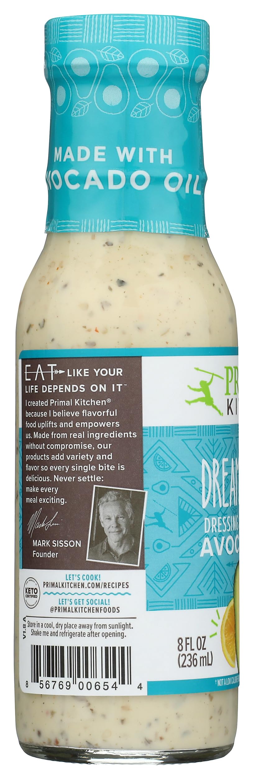 Primal Kitchen Dreamy Italian Salad Dressing & Marinade made with Avocado  Oil, Whole30 Approved, Paleo Friendly, and Keto Certified, 8 Fluid Ounces |  Grocery Pickup & Delivery | Whole Foods Market