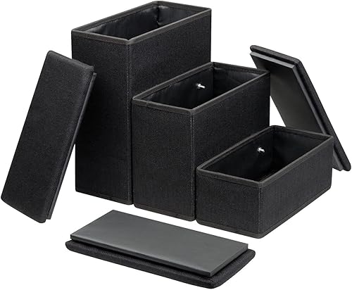 Miniatura 5 de Etna Escaleras plegables para mascotas de 3 escalones con almacenamiento, para perros, gatos, tapizados de tela, tapizados y acolchados, color negro