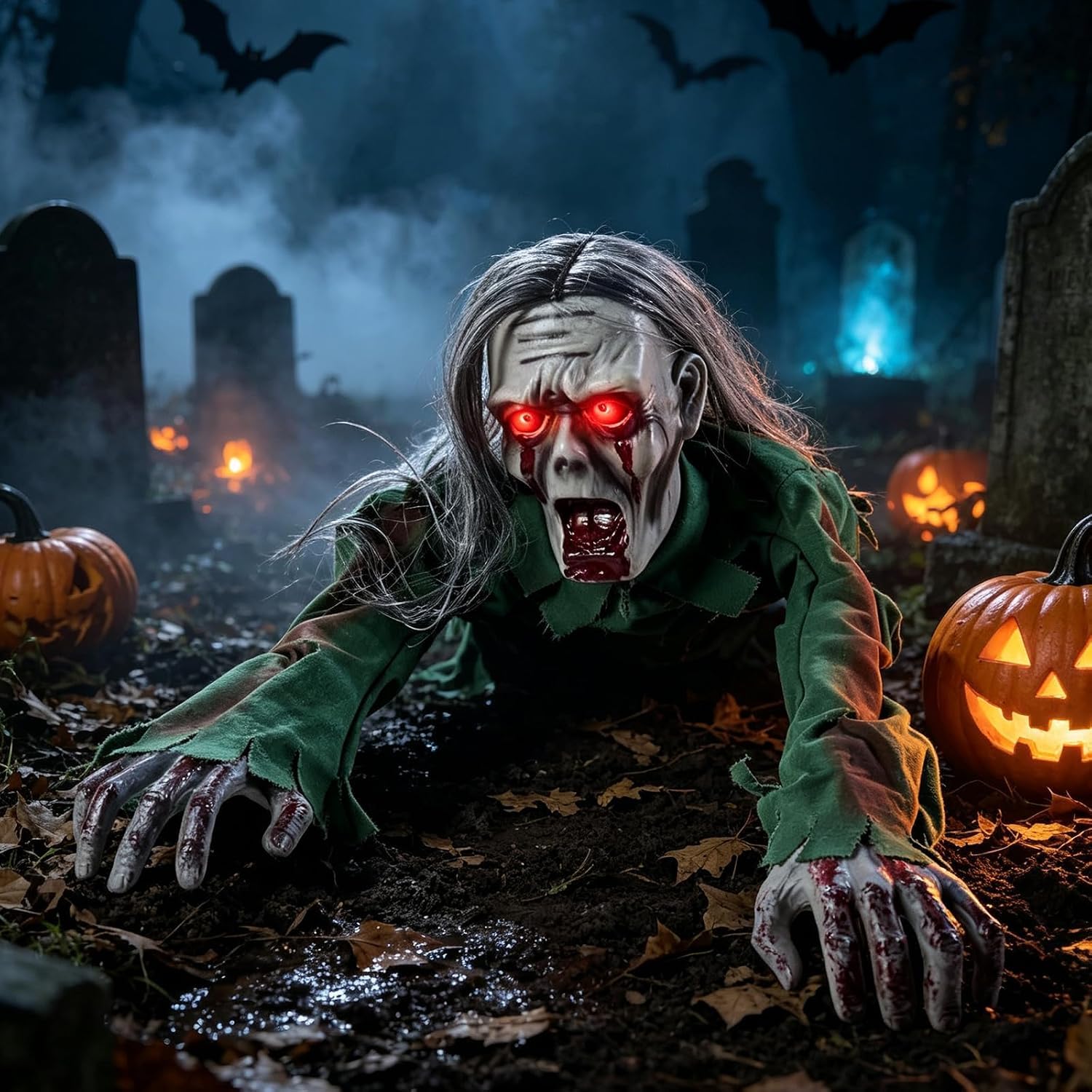 Générique Crawling Zombie Animatronic, effrayant pour tombe Crawler pour