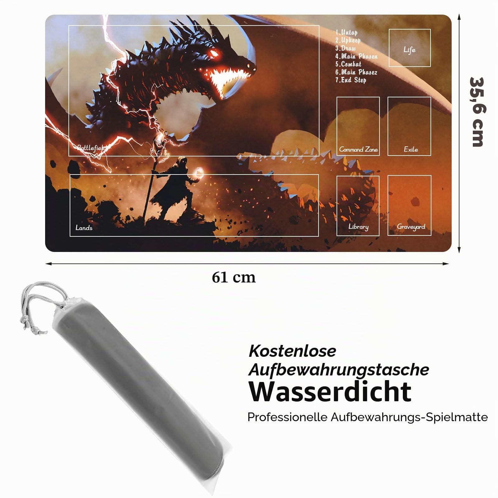 Individuelle Spielmatte für TCG-Kartenspiel, Personalisieren Sie Ihr Spielerlebnis, Verschiedene Spielzonen, Design-Optionen, rutschfeste Oberfläche für MTG Yu-Gi-Oh Pokemon Lorcana Kartenspiel