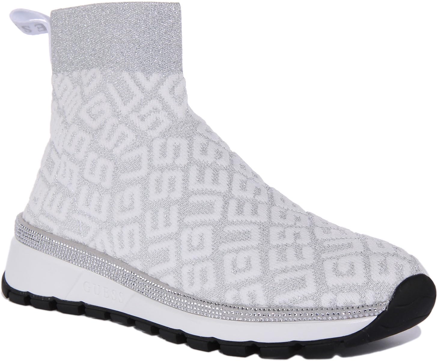 GUESS Zyla Womens White/Silver Sneakers-UK 6 / EU 39