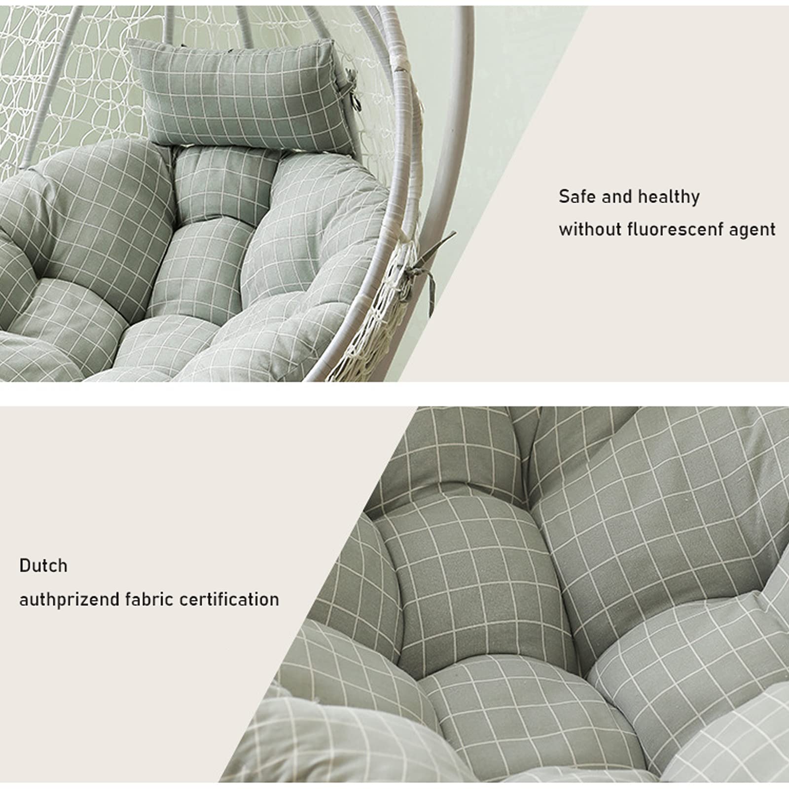 Fauteuil Suspendu Pliable En Rotin Synthétique – Avec Coussins, Pour Intérieur Et Extérieur