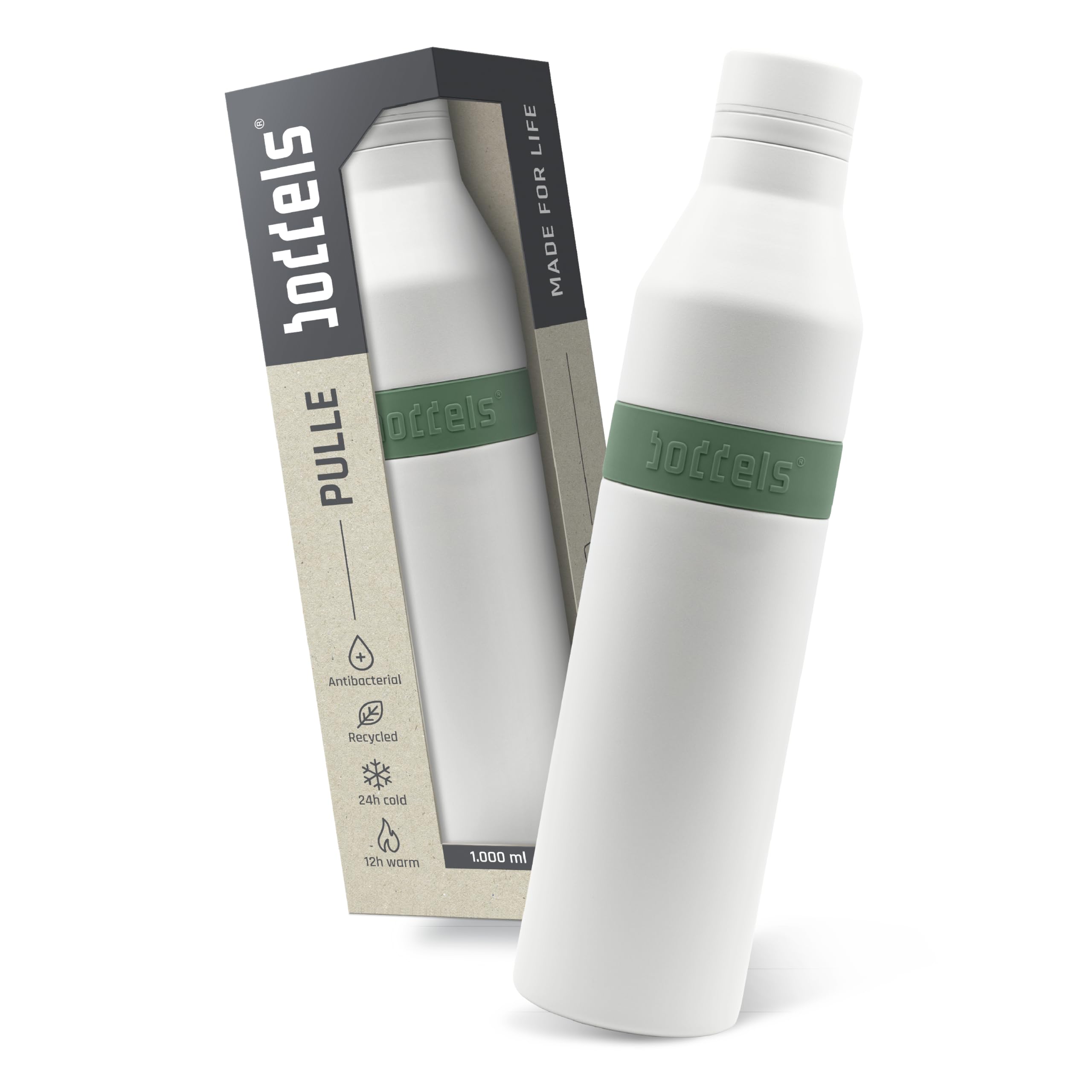 PULLE Edelstahl Trinkflasche 1l
