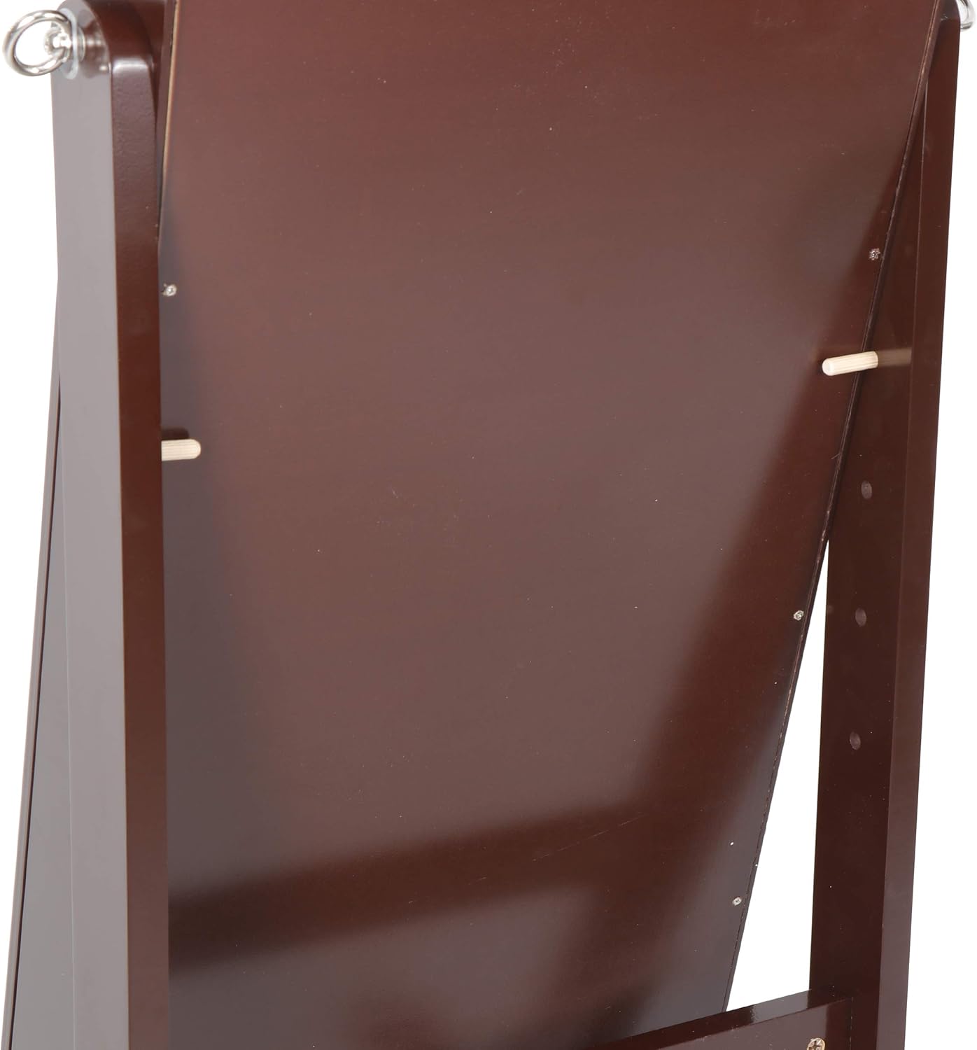 SUPER DEAL 2in1 Free Standing Jewelry Cabinet Lockable Full-Length Mirrored Jewelry Armoire with 5 Shelves Large Storage Capacity Organizer, 4 Angles Adjustable (Brown) : Everything Else
