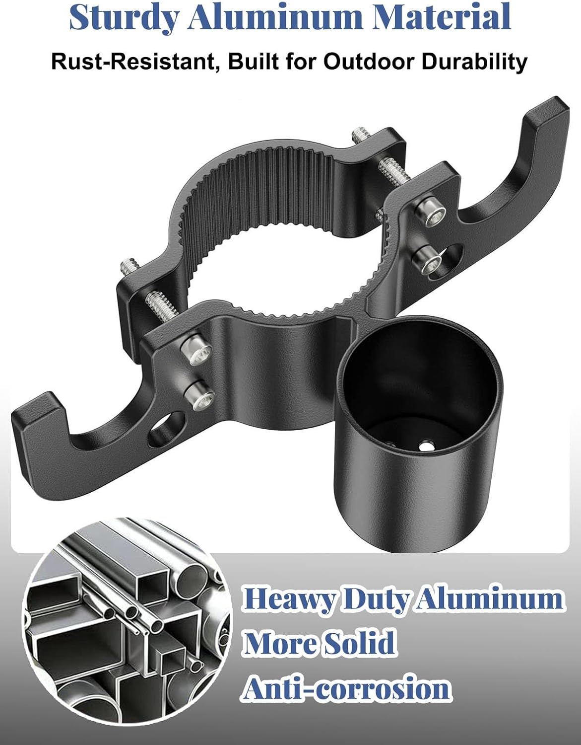 Trailer Chain Organizer Aluminum RV Towing Chain Holder with 7-Way Plug Holder Cover Heavy Duty Trailer Tongue Jack Accessories Safety Chain & Wire Harness Organizer for Camper Travel(2 Sets)