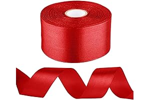 1.5 inch Red Ribbon for Valentine's, Bows Bouquet, Floral, and Hair Decoration