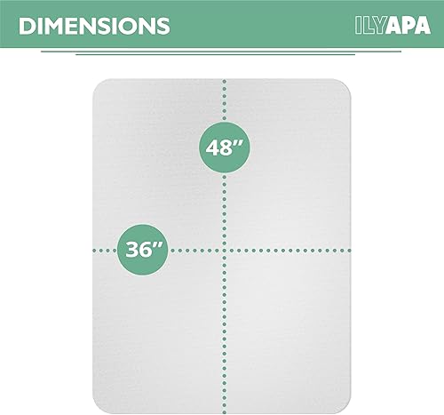 Miniatura 2 de Ilyapa - Tapete transparente para silla de oficina, escritorios y suelos de madera dura