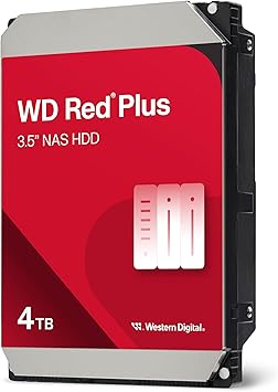 wd red plus 4tb nas internal hard drive 3.5 inch - 5400 rpm sata 6 gb/s cmr 256mb cache
