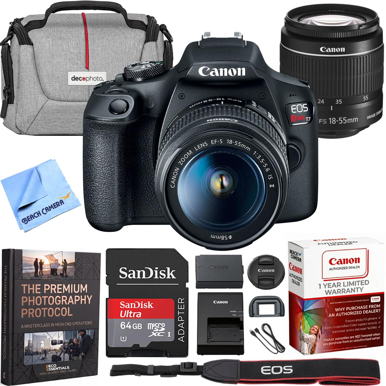 Canon EOS Rebel T7 DSLR Camera
