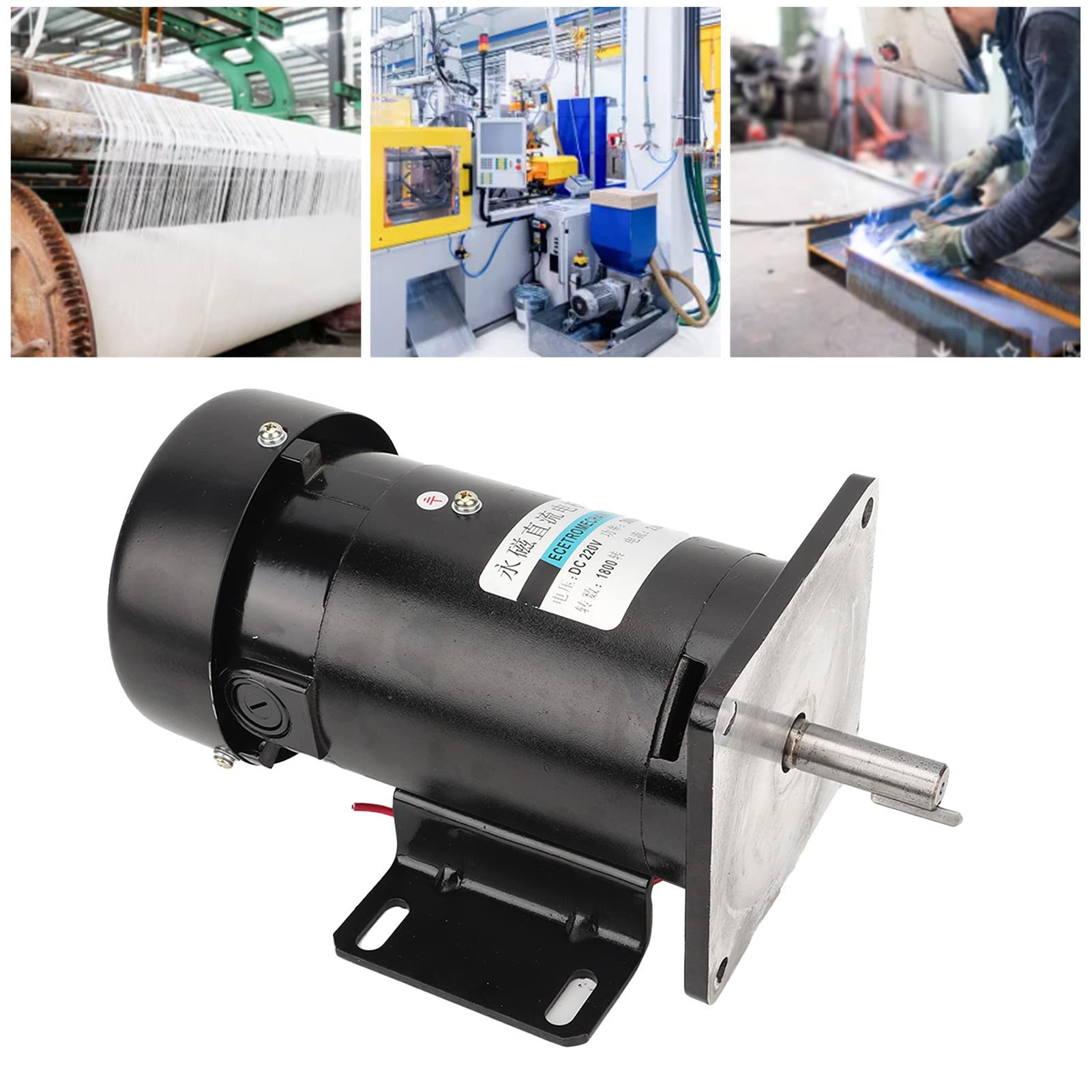 DC Motor Magnet permanente 1800RPM Velocidad ajustable CW CCW Reversible DC 220V 300W para taladro (14.3x14x7.5cm / 5.6x5.5x3.0in)