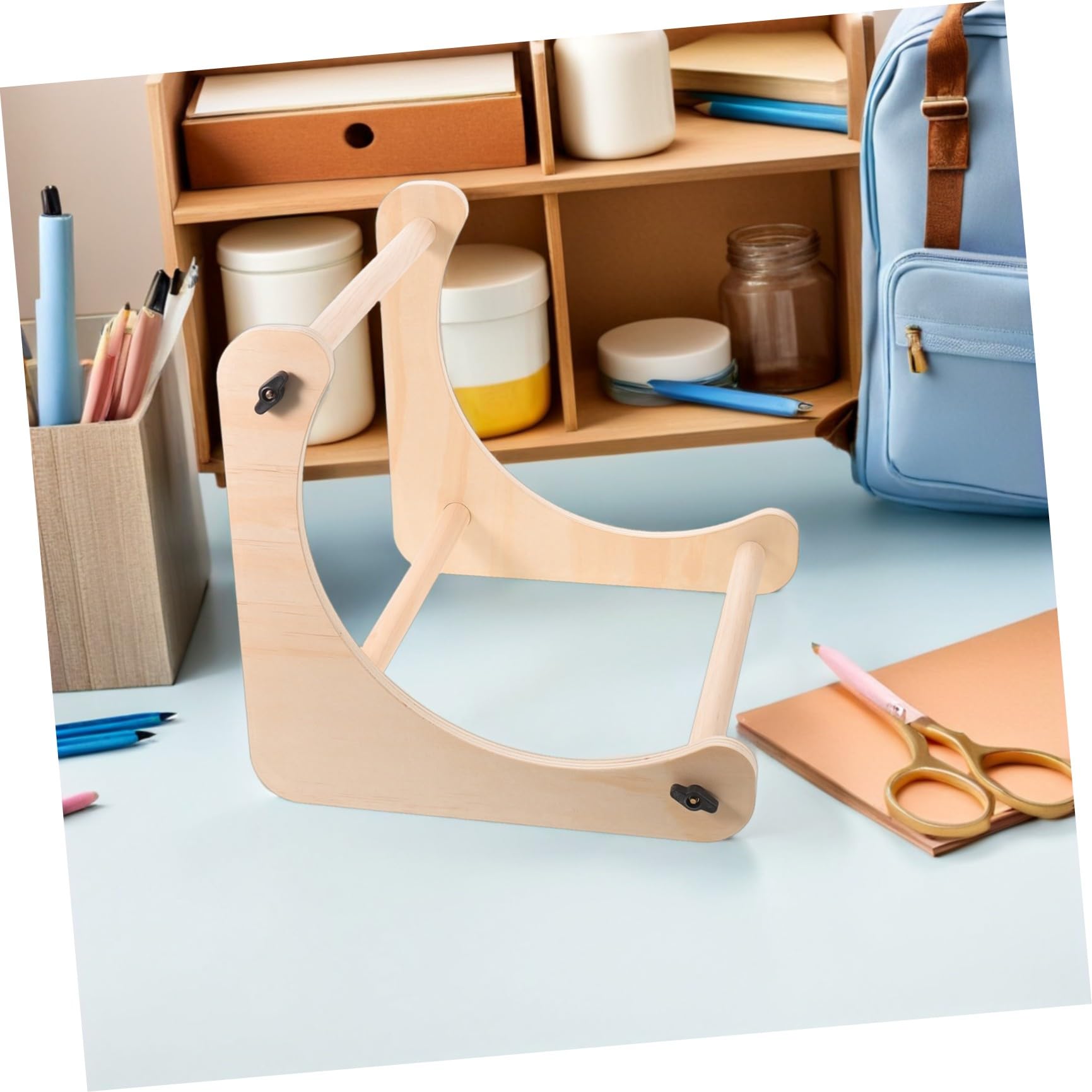 BESPORTBLE Bastidor de Bordado de Madera Ajustable de Mesa con 2 Varillas