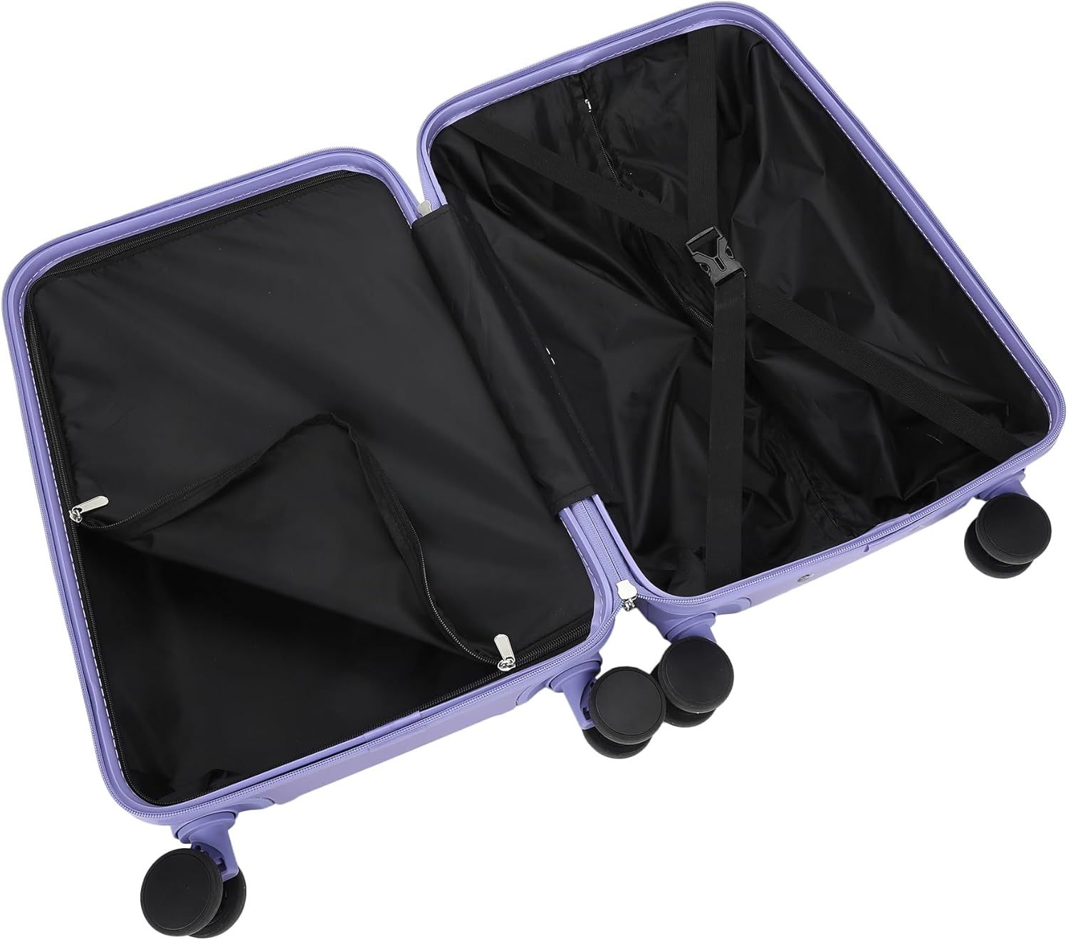 Bioworld Kuromi Monochrome Character light weight 20" Rolling Luggage