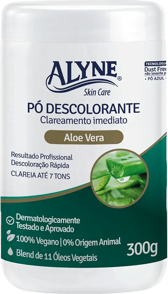 Alyne, Pó Descolorante, Aloe Vera, 300 g, Verde