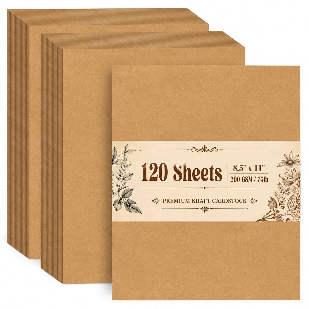 Amazon.com : FSWCCK 120 Sheets Brown Kraft Cardstocks, 8.5 x 11