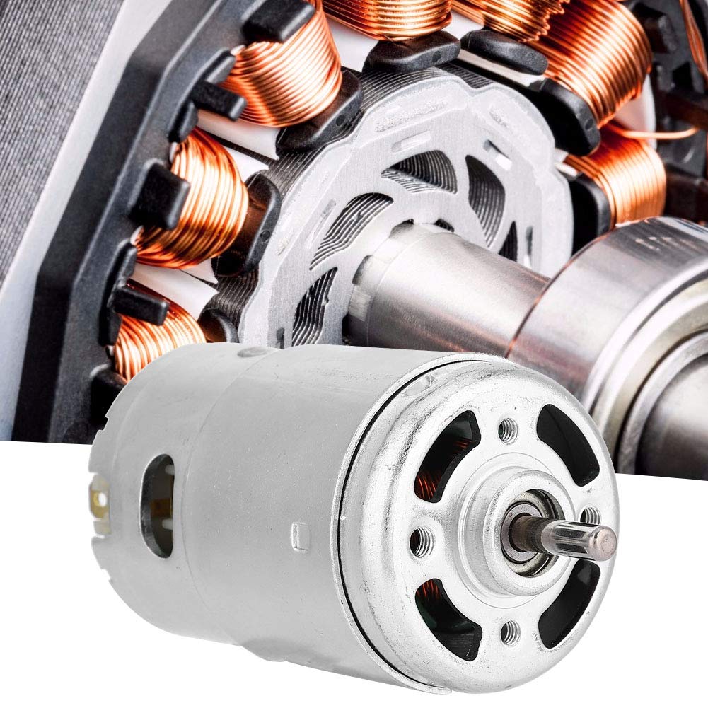 Motore elettrico, 12V 6000 RPM ad alta velocità a basso rumore ad alta potenza miniatura motore DC doppio cuscinetto a sfera per progetti elettrici/elettronici fai da te, trapani, robot