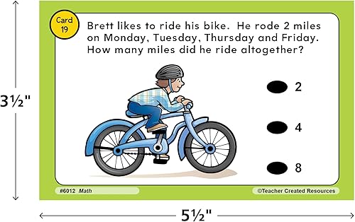 Miniatura 8 de Teacher Created Resources Tarjetas de aprendizaje Power Pen Matemáticas (Gr. 3), 5.5", x 3.5", Multicolor