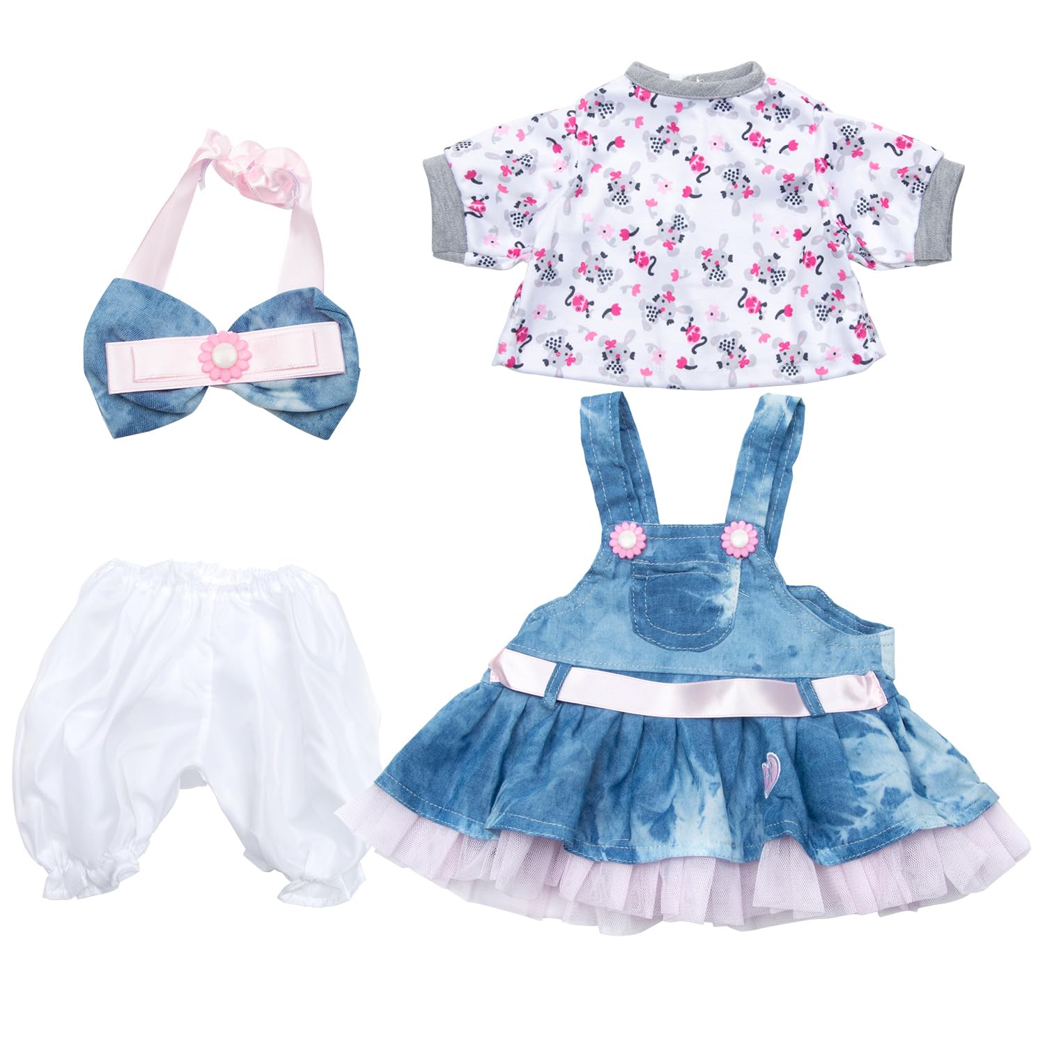 Amazon.co.jp: リボーンドール服 - デニムドレススーツ 17~22インチ 女