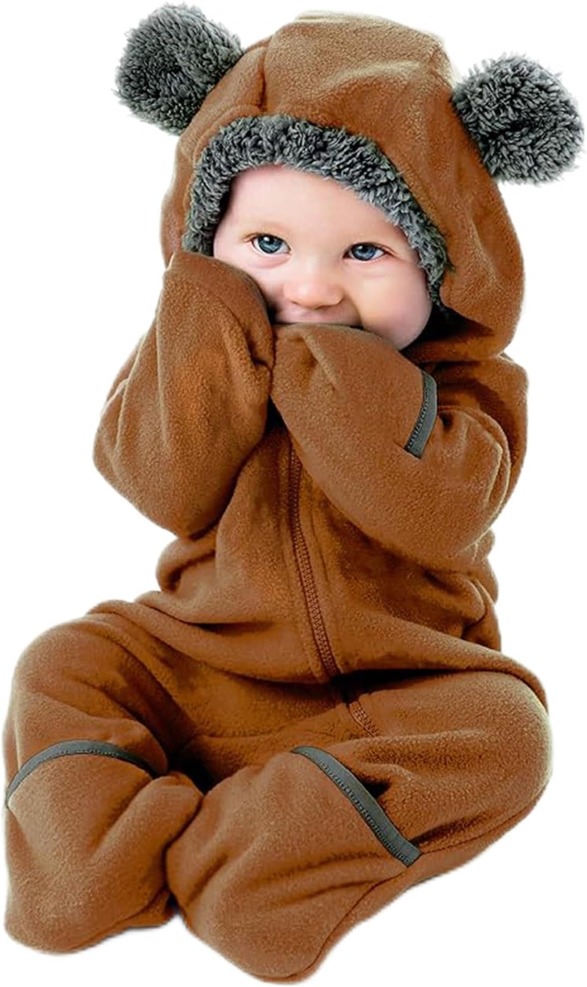 Fleece Baby Bunting Bodysuit Hoodie, Newborn - 5T