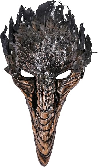 Long Nose Raven Crow Skull Halloween Costume Masquerade Party Full Face Mask