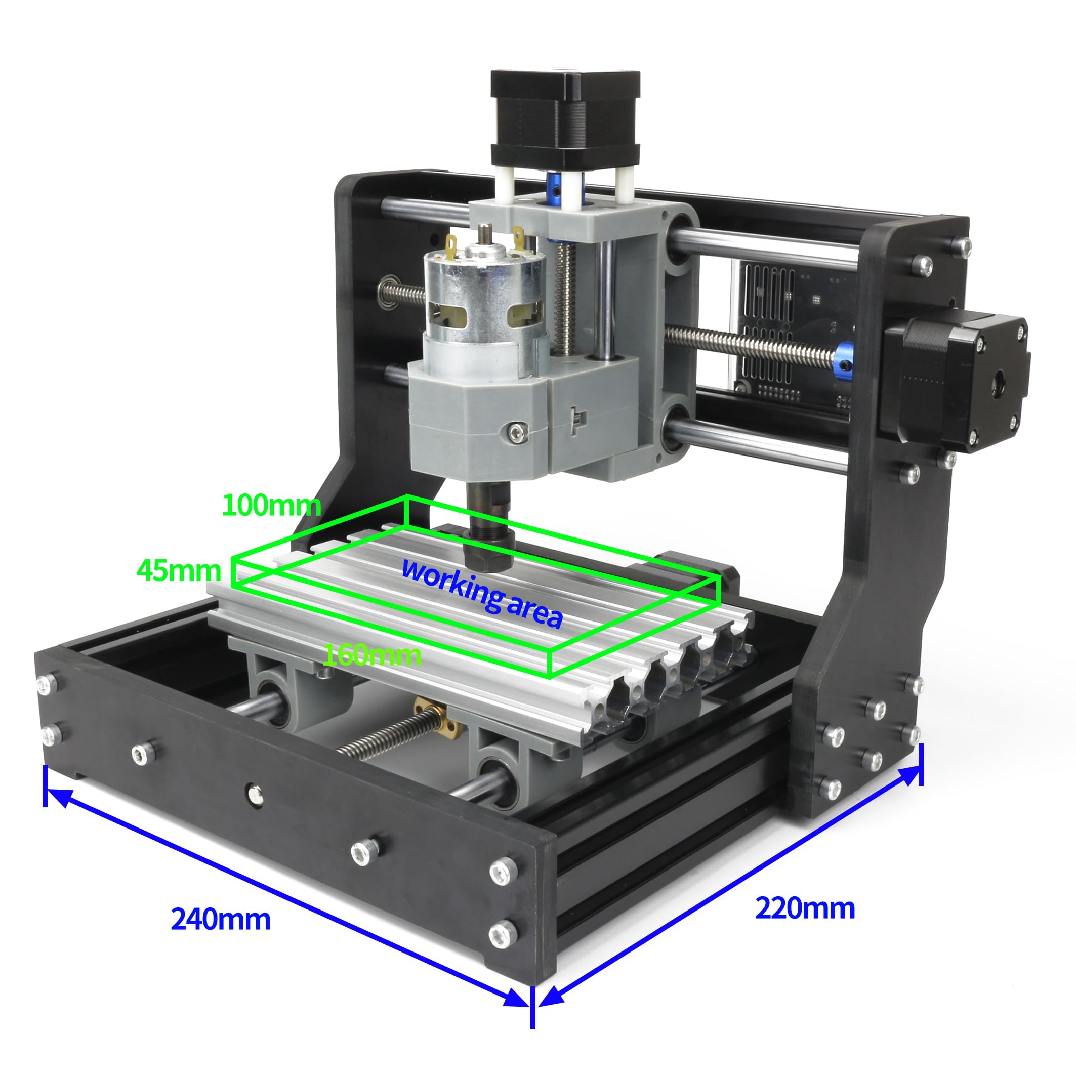 RATTMMOTOR CNC Fräsmaschine 1610 Pro Graviermaschine 3 Achsen CNC Router GRBL Streurung ER11 Engraver für Holz PVC PCB CNC Fräse DIY Gravierung