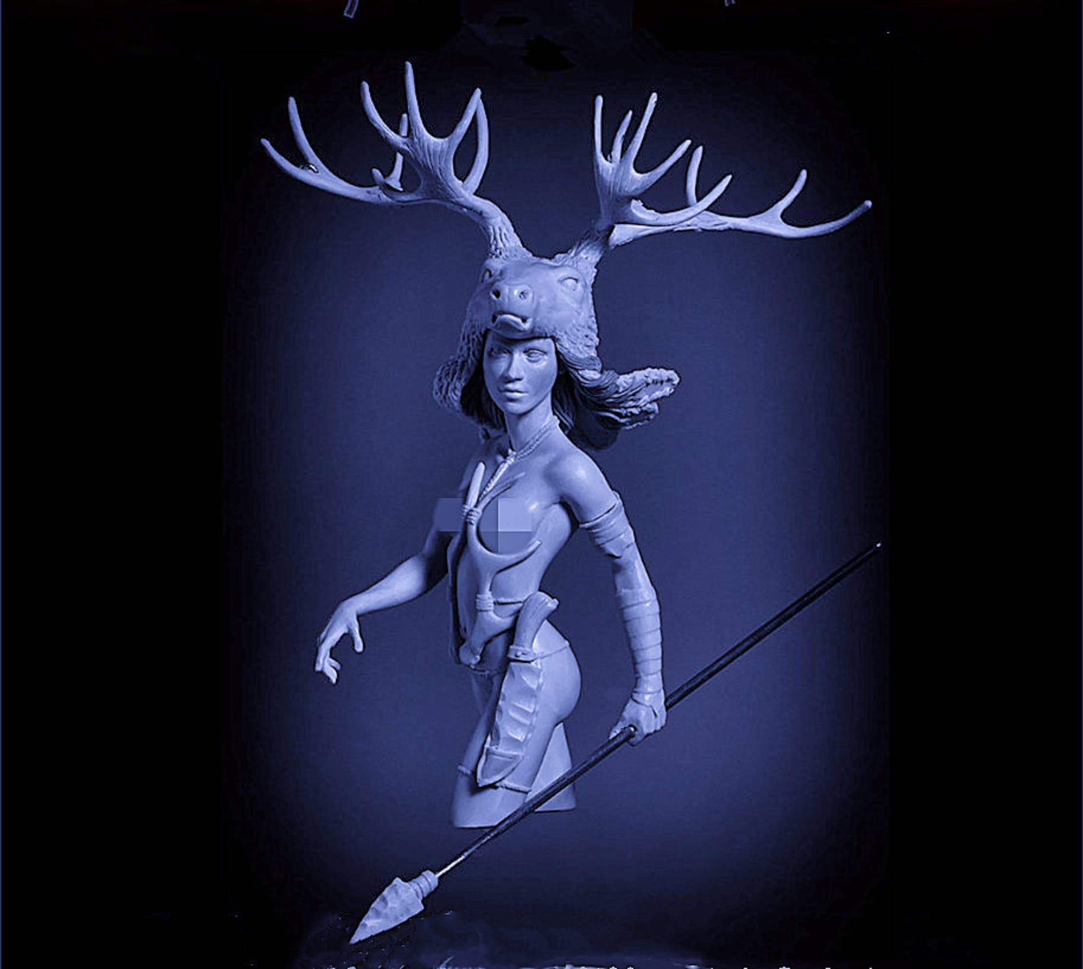 1/10 Ancient Tribal Female Warrior popiersie figura z żywicy, zestaw modelarski, miniaturowe części z żywicy // ef9j-6 (niezmontowane i niepomalowane)