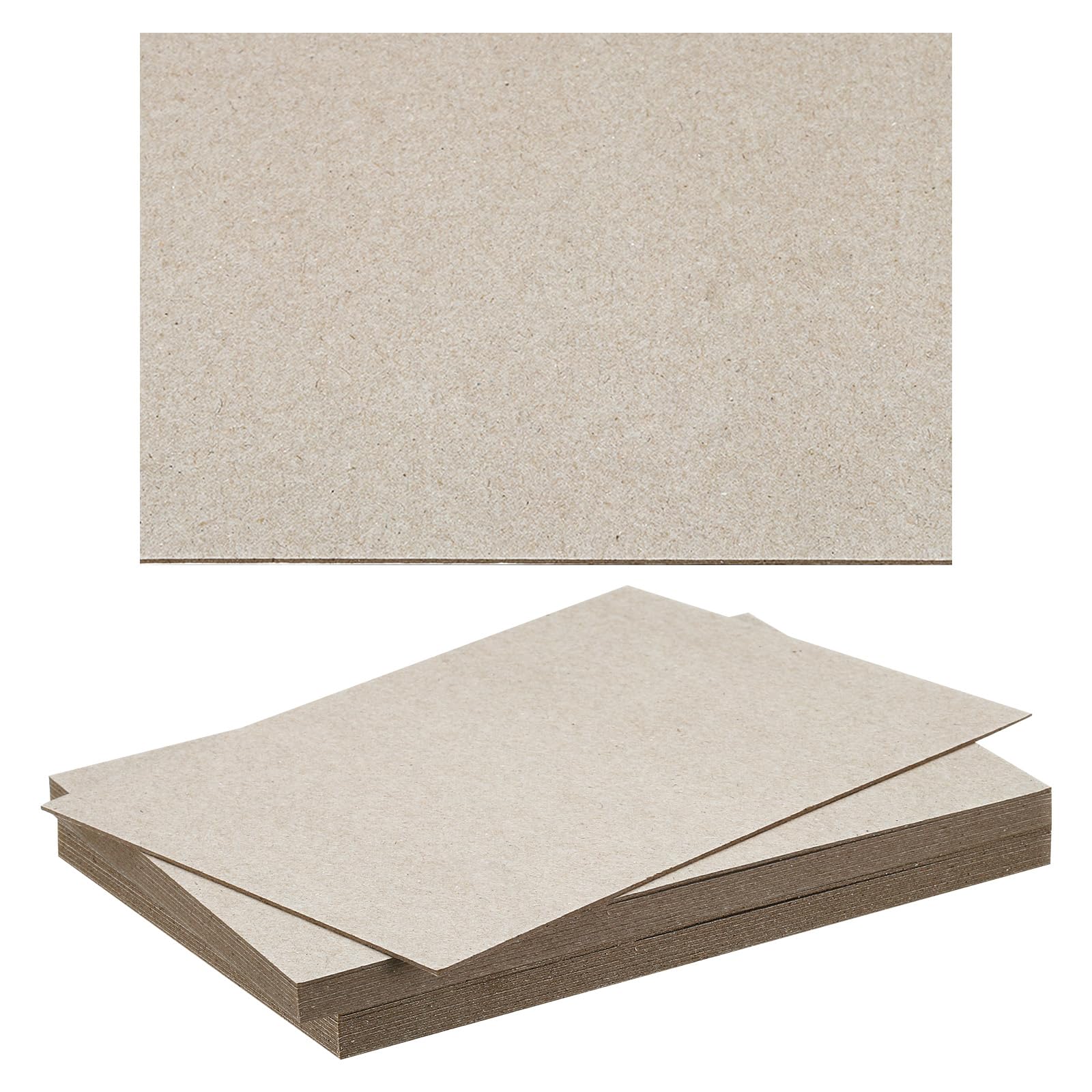 PATIKIL 7x5x0.04" Chipboard Sheets, 20Pcs Thick Book Board Binders Board Sturdy Bookbinding Supplies for Book Binding Cover Gray