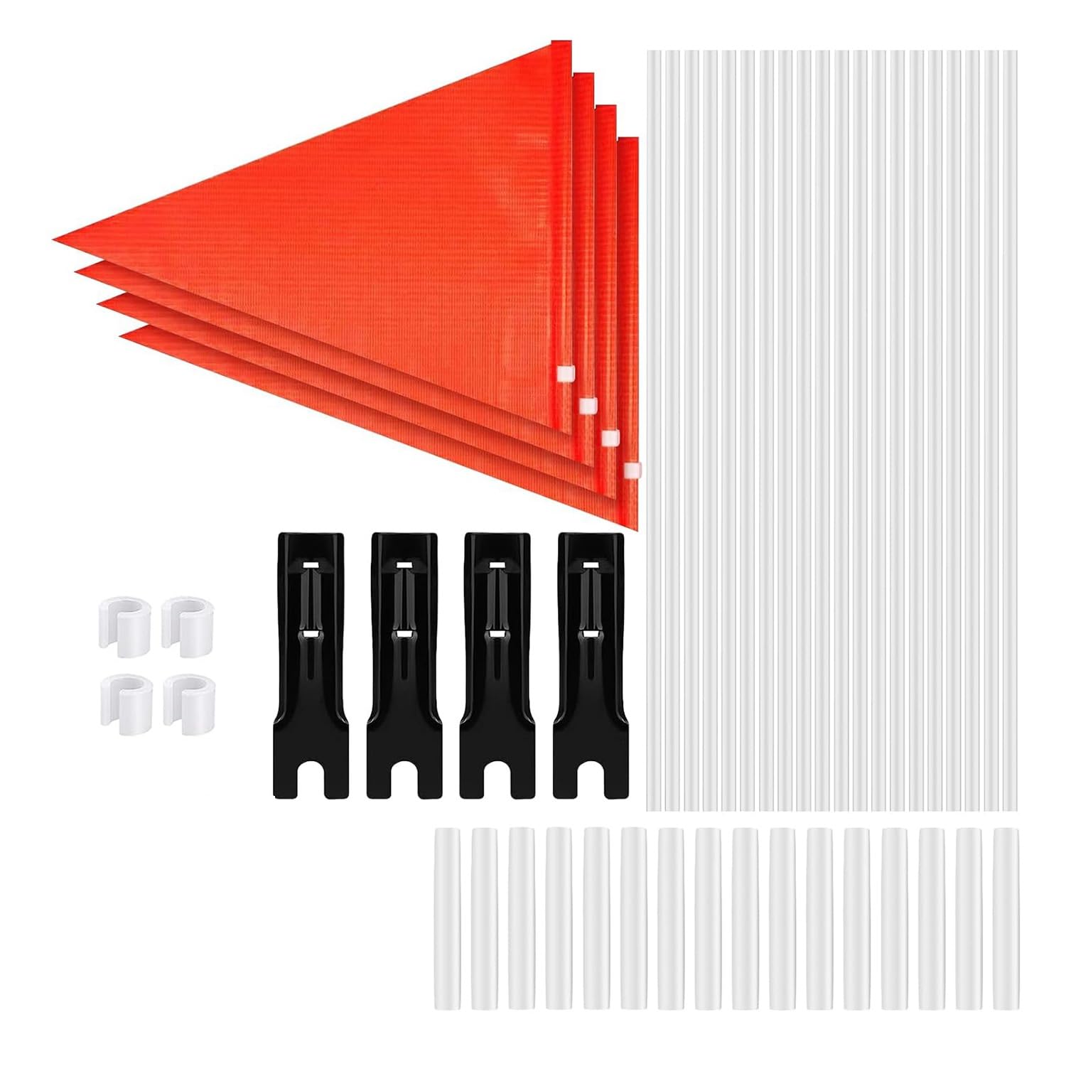 Bloepum Bike Safety Flag Bicycle Trailer Safety Flags with Pole and Mounting Bracket 6Ft Adjustable High Waterproof