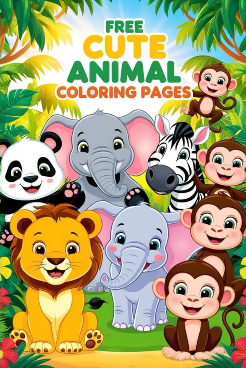 Kids Animal Coloring Adventure: Discover, Learn and Color 72+ Cute Animal Illustrations: Cute Animals to Color, Learn, and Enjoy