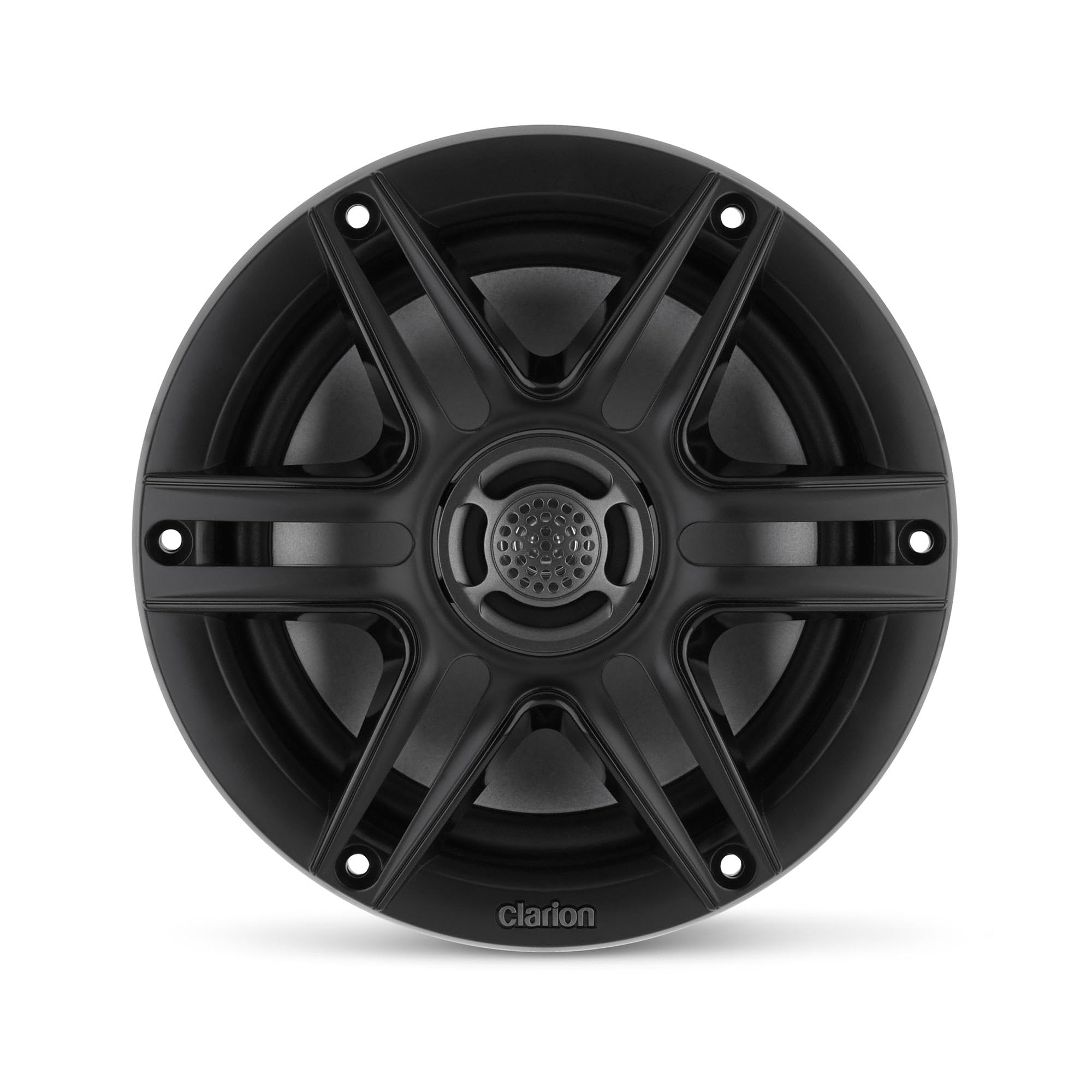 Clarion CMS-651-SWB 6.5-inch Coaxial Marine Speakers 30W RMS Power handling 1/2-inch (13 mm) Polymer Dome Tweeter Includes White & Black Sport Grilles