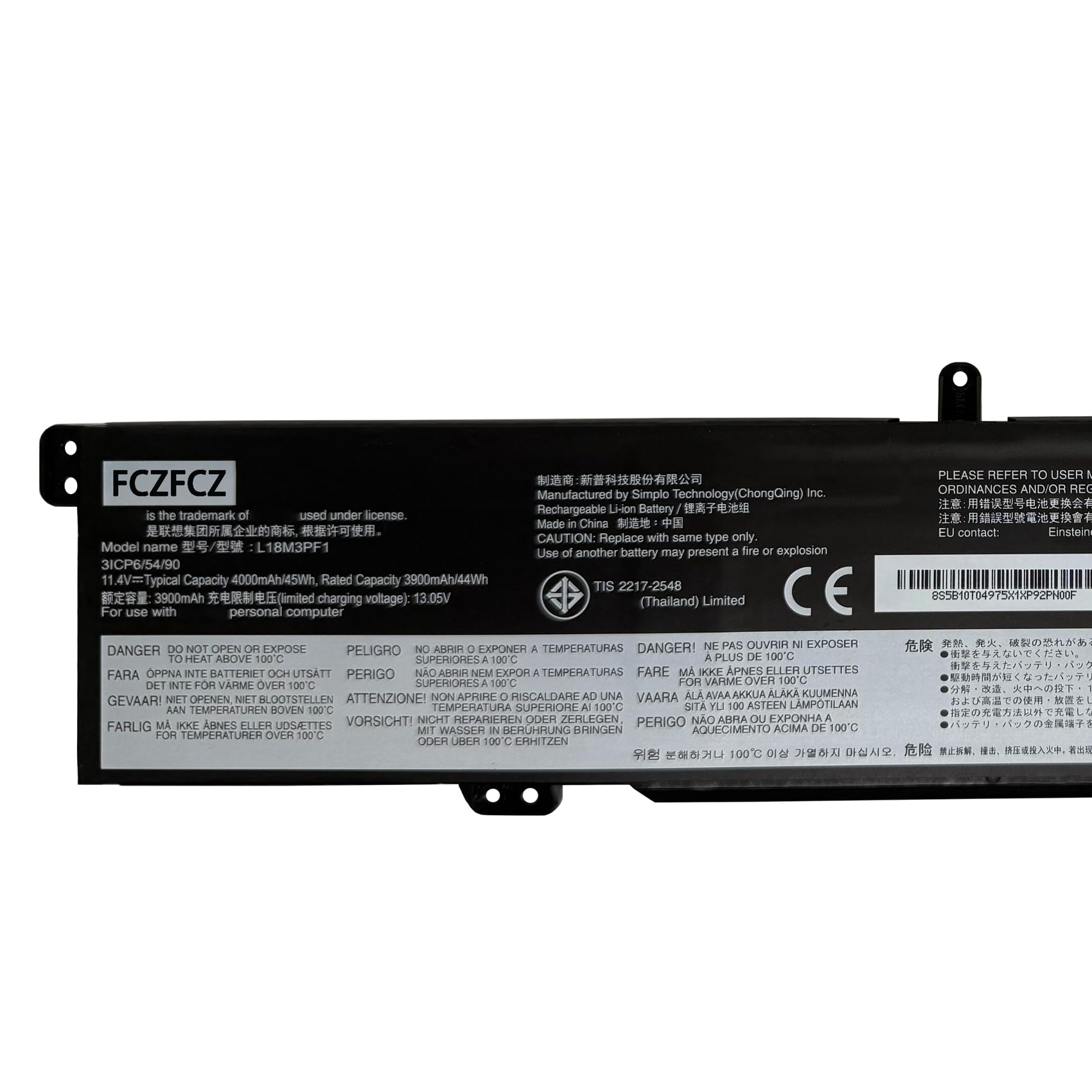 Amazon.com: FCZFCZ L18M3PF1 Laptop Battery 45Wh 4000mAh