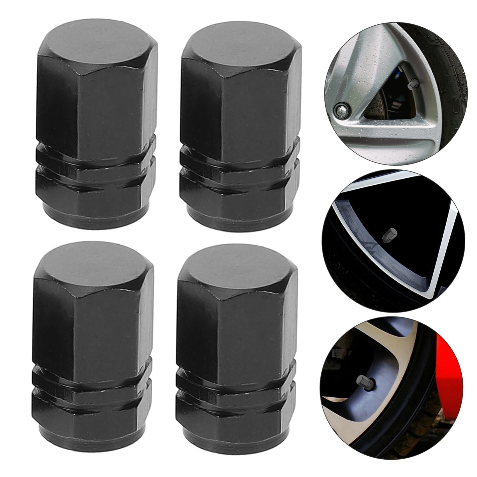 SOLUSTRE 96 Piezas Tapa De Válvula De Coche Cubiertas De Vástago De Válvula Tapas De Vástago De Rueda De Neumático Tapas De Boquillas De Aire para Llantas Automóvil De Aluminio