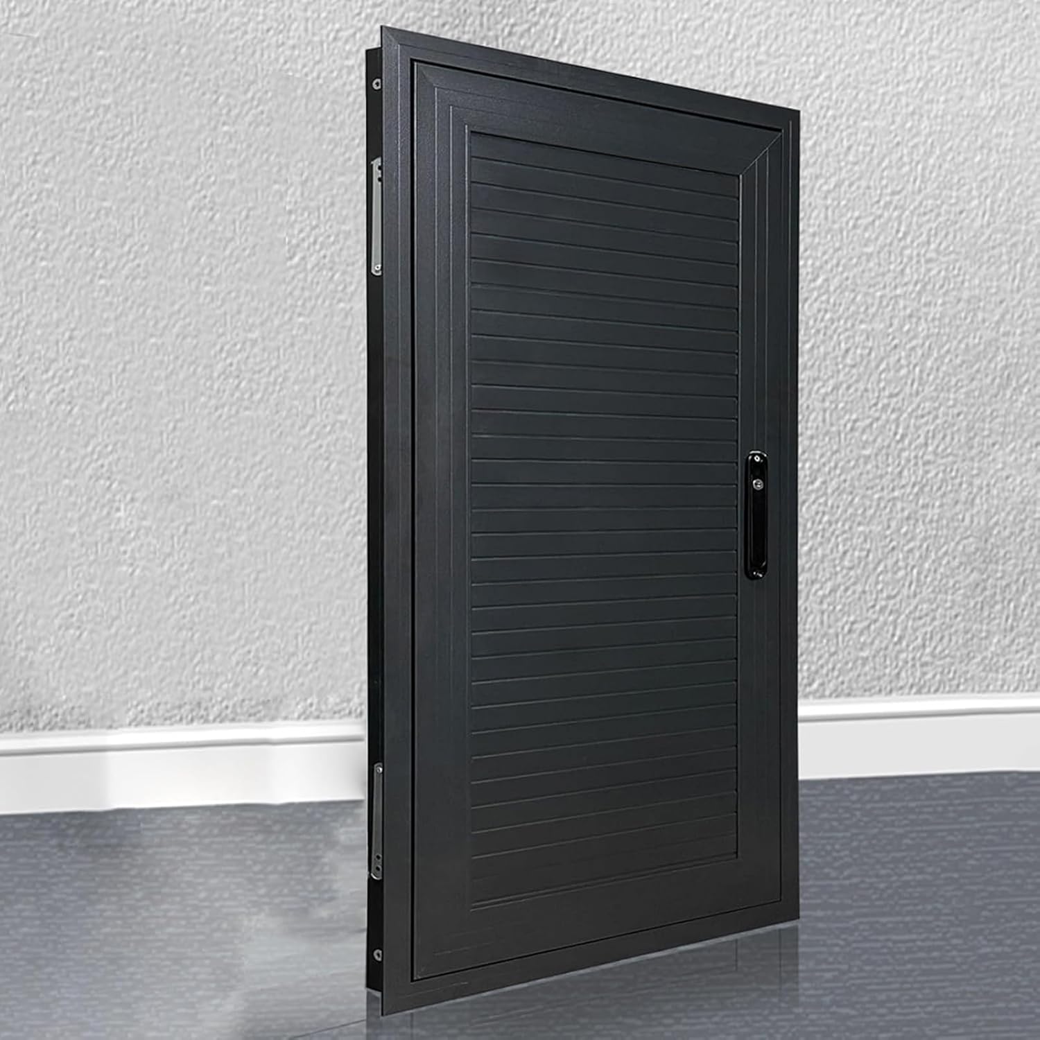 Black Flush Mounted Crawl Space Inspection Door in Drywall, Lockable Concealed Heavy Access Panel for Commercial Building Fire Fighting Factory Hotel, Customizable(28x38in)