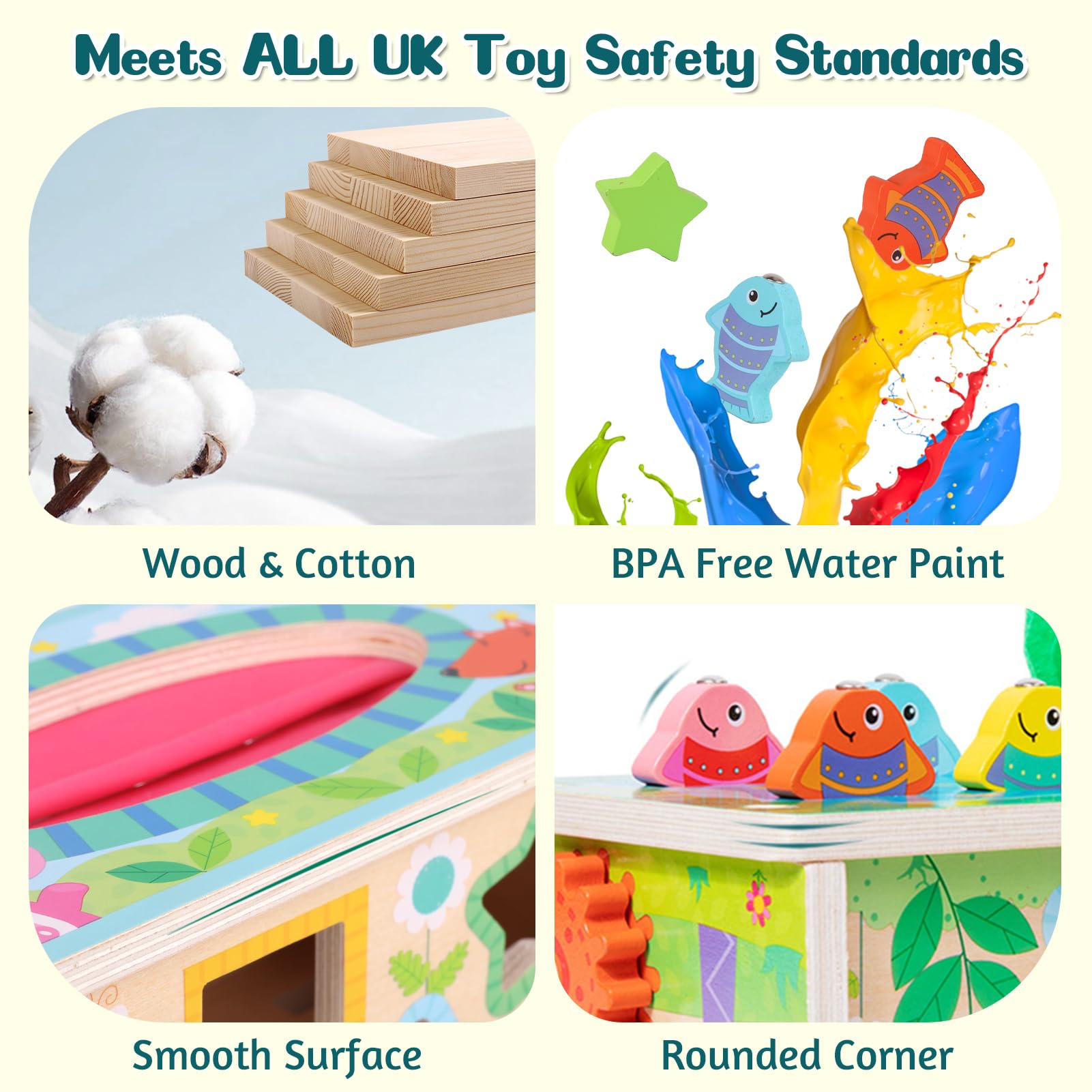LZDMY Giochi Montessori Bambino 6-18 Mesi, 6 in 1 Scatola Fazzoletti Montessori Bambini 1 2 Anno Bambina,Cubo Multiattivita Legno, Giocattoli Educativi Sensoriali, Giochi Pesca, Giochi Neonato Regalo