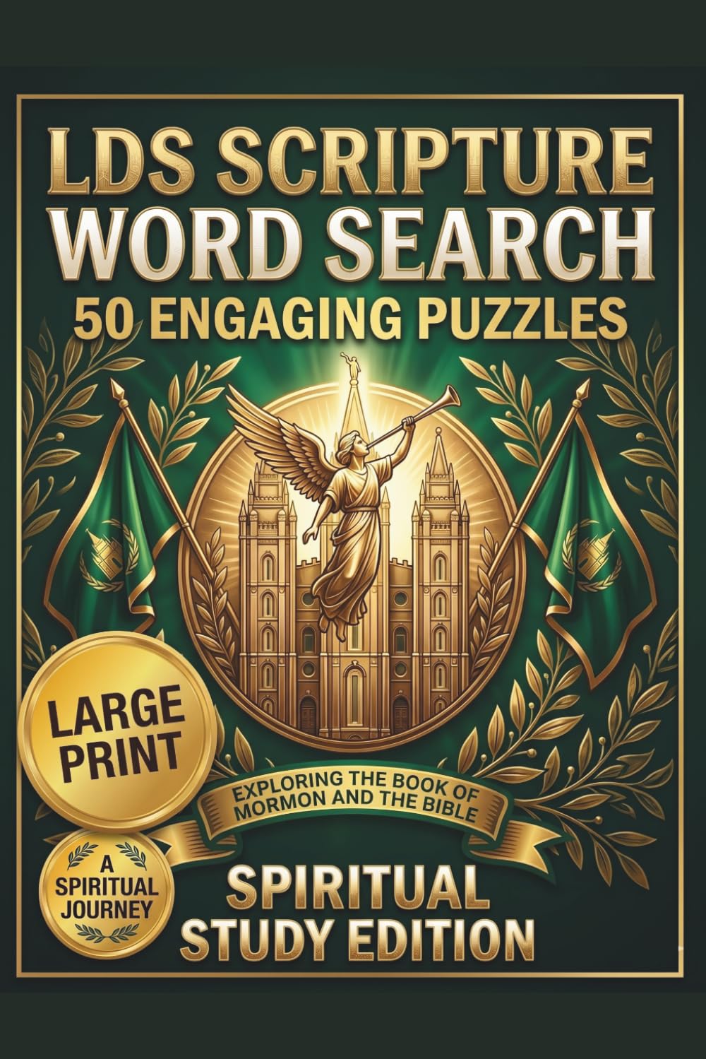 LDS Scripture Word Search: 50 Engaging Puzzles Exploring the Book of Mormon and the Bible - A Spiritual Study and Relaxation Activity Book for Latter-day Saints