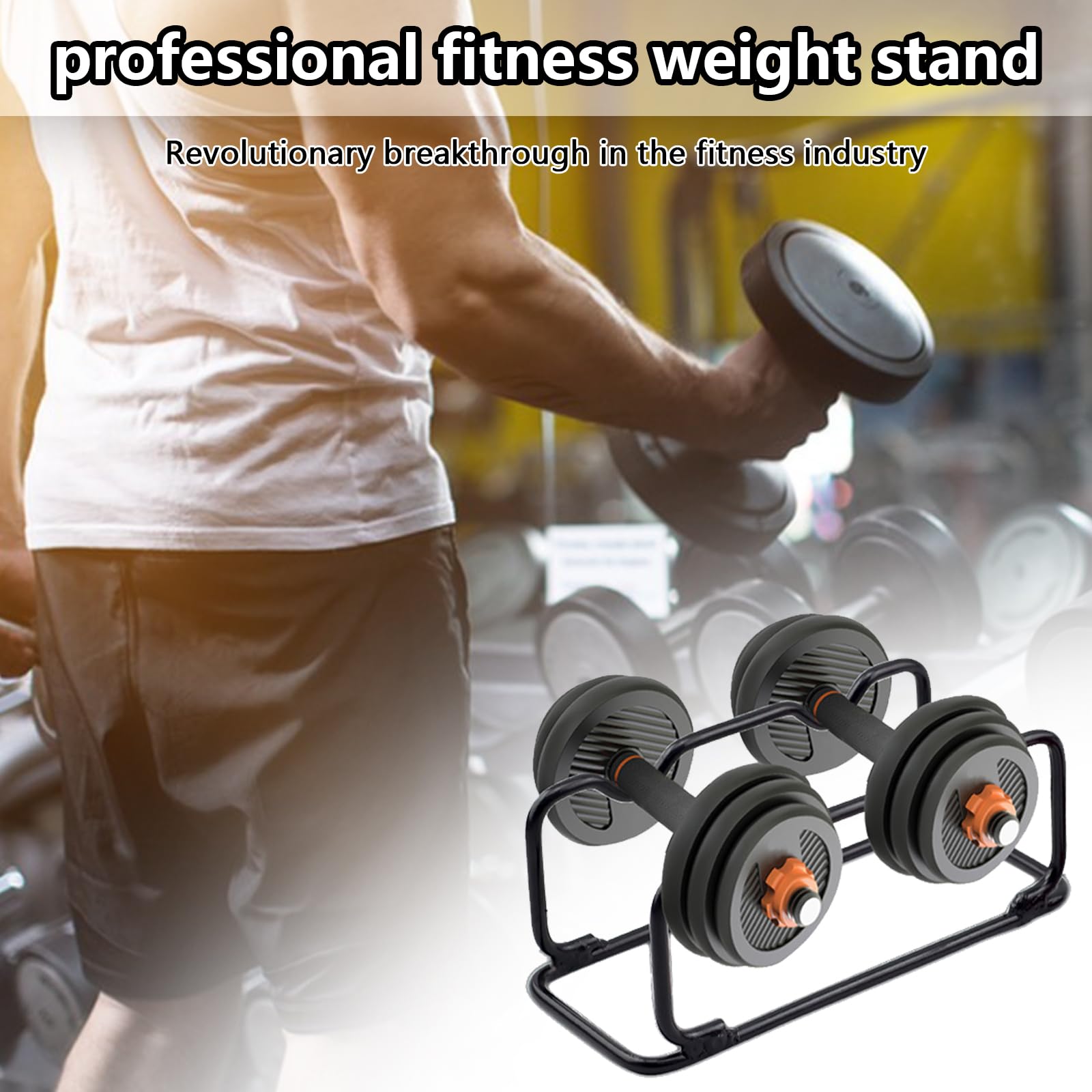 Hantelablage, 2 Stück Hantelständer Klein Kurzhantel Rack Kurzhantelablage Gewichteständer Hantelständer Multifunktionaler Hantelablage Gewichtsständer für das Fitnessstudio zu Hause