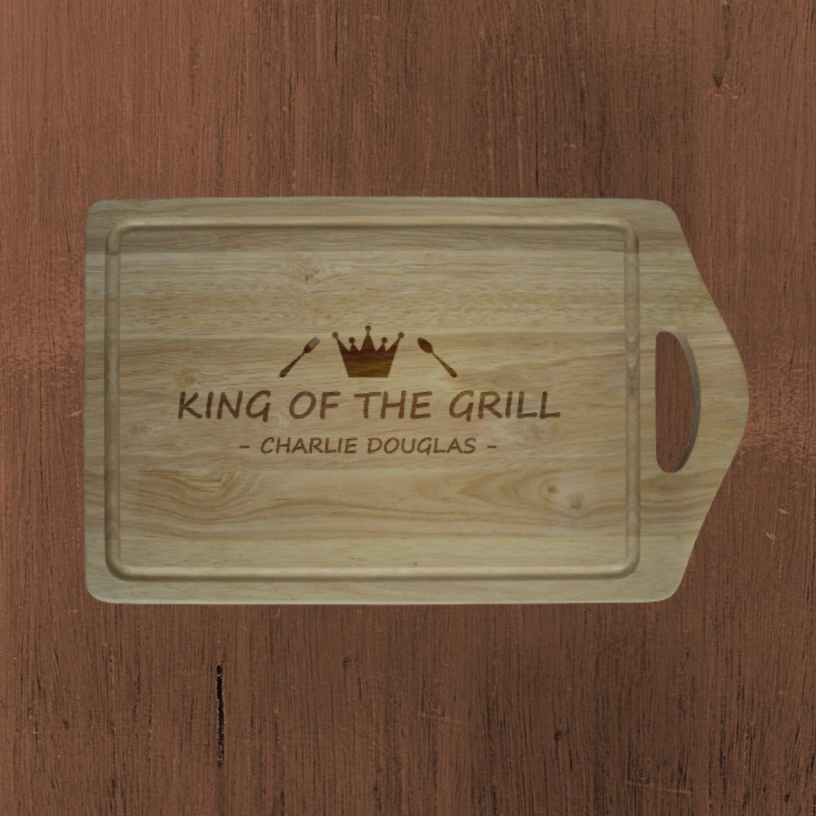 Be-Creative Tabla de cortar de madera personalizada, con grabado láser, tamaño extra grande, 450 x 280 mm, estilo 4