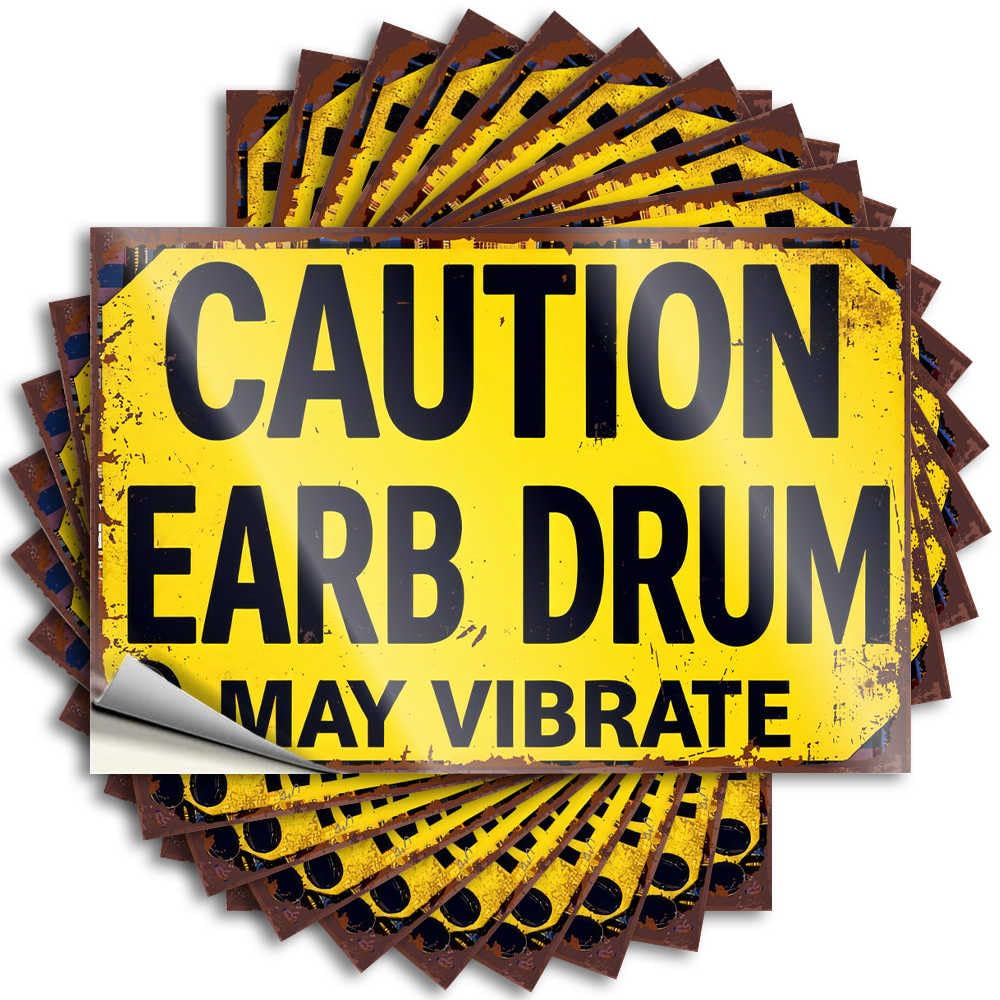 Aesthetic Saying - Vintage Antimicrobial Water Caution: Ear Drum May Vibrate - Safety Warning Sign(6X9CM)
