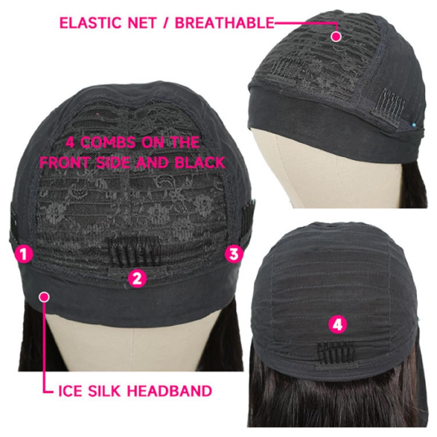 Kinky Straight Headband Wig Human Hair 22 Inch Wigs for Black Women Glueless None Lace Front Straight Human Hair Wig Wear and Go Wigs Machine Made 180% Density Natural Color