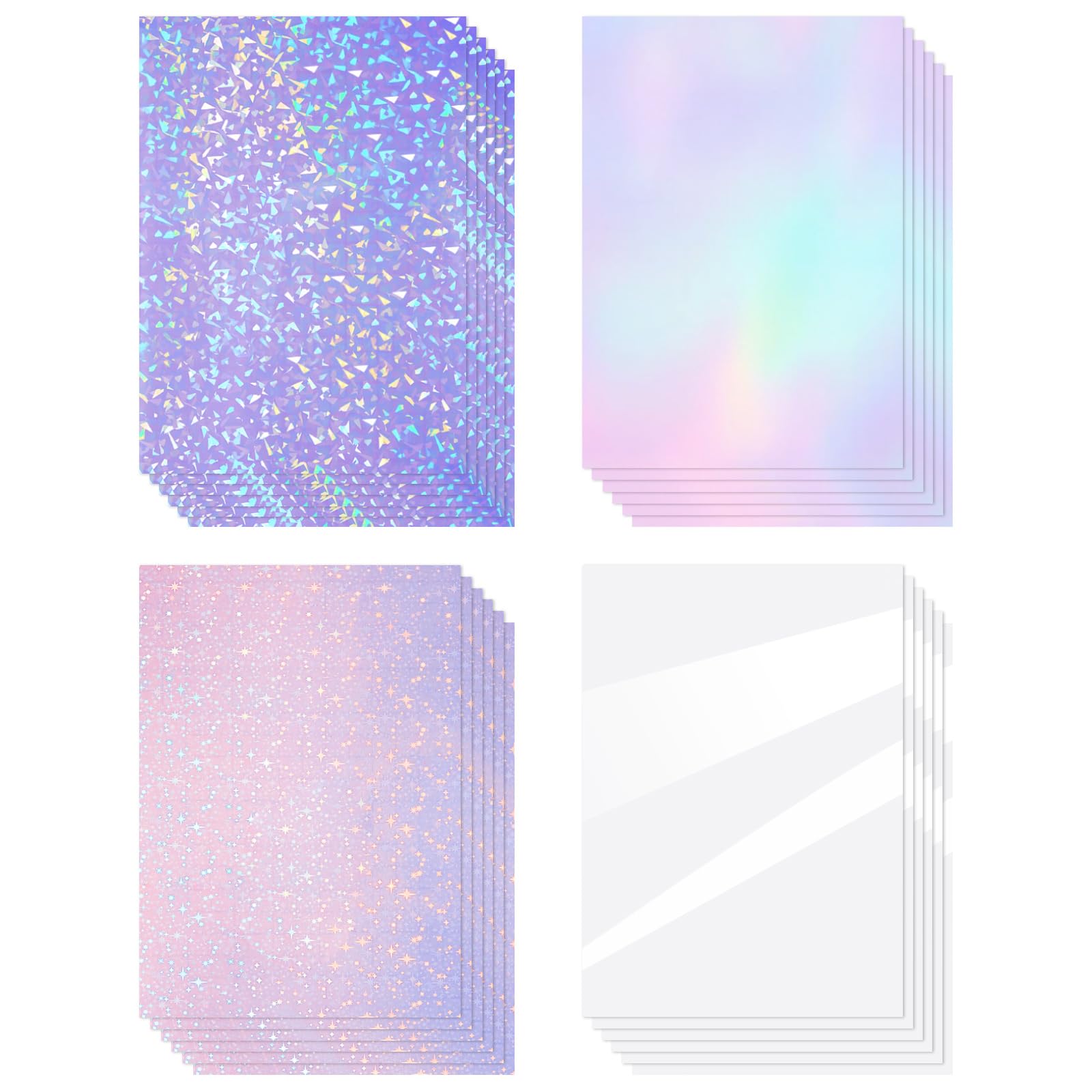 Clabby 36 Holographic Paper, Gem,Rainbow,Star, Clear — image 1