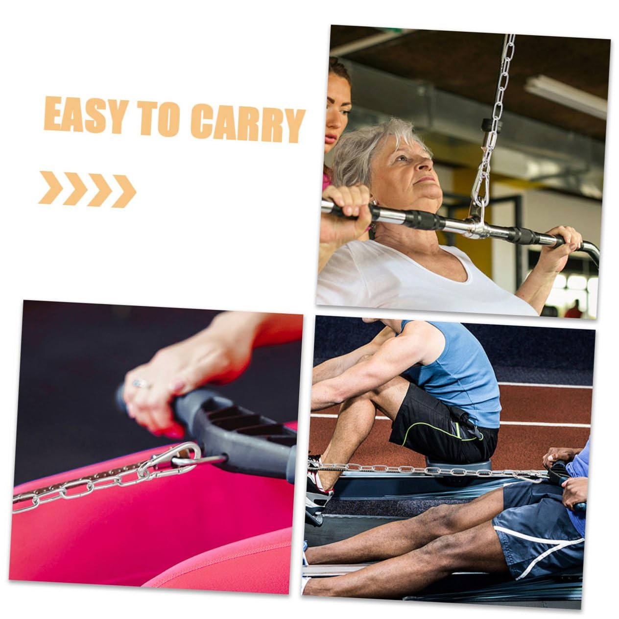 Fitnesszubehör 3 Stück Trainingsgriffe für Kabelzug und Bänder
