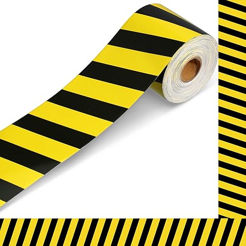 Outus Tablero de anuncios con temática de construcción de 69 pies, bordes de tablero de anuncios de regreso a clases, decoración de aula, color